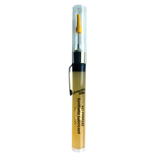 A 0.25oz pen oiler of Jaymor's all-purpose synthetic lubricant.
