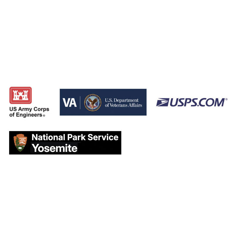 Logos of U.S. Government customers of Jaymor's synthetic lubricant. 