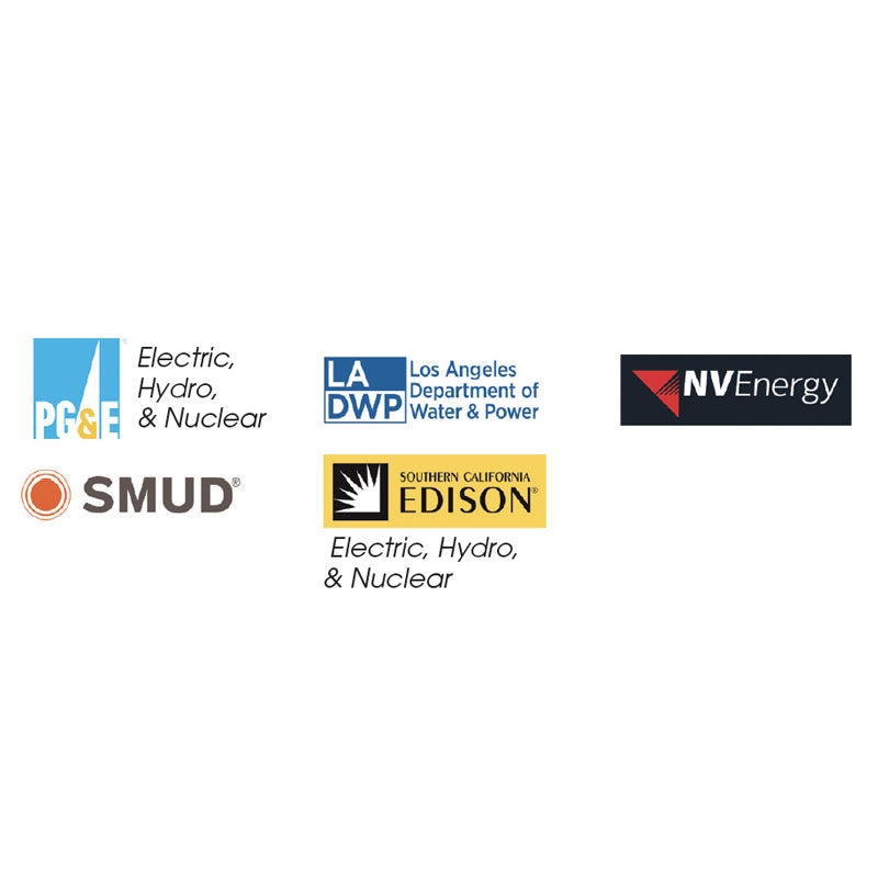 Logos of utility company customers of Jaymor's synthetic lubricant. 